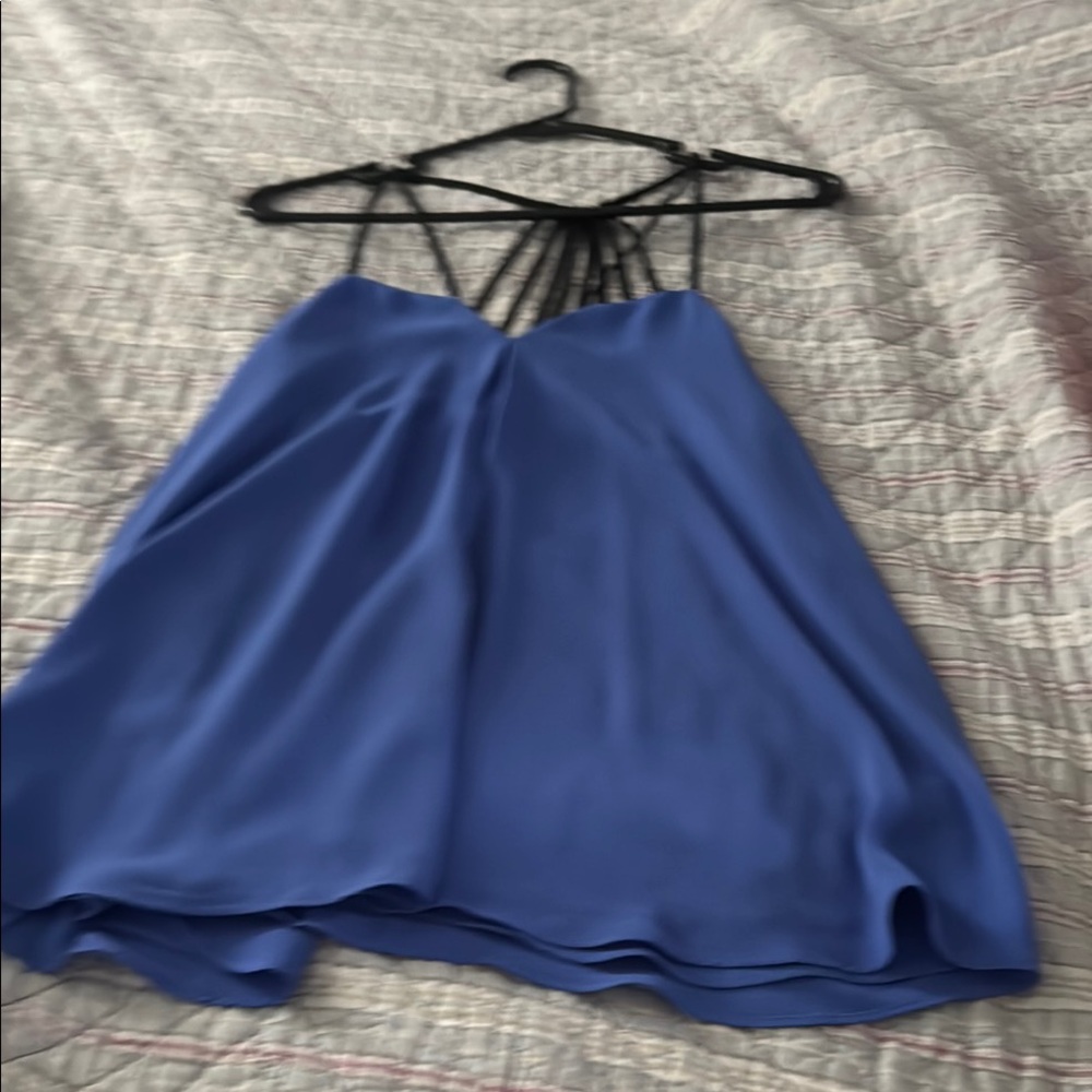 Express Black and Blue Asymmetrical Camisole Top